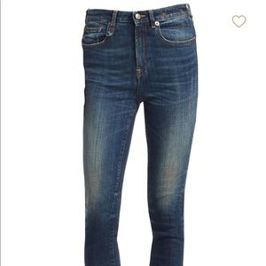 R13 Kate Skinny Jeans in Dirty Blue